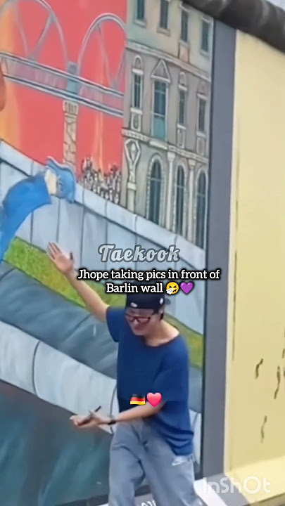 Jhope taking pics in front of Barlin wall 🤧💜 #bts #hobi #jhope #hoseok