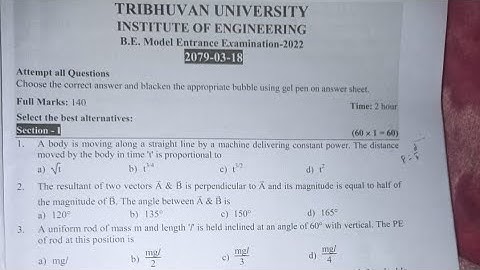 IOE Entrance Model Question With Solution #ioe #ioeentranceguide #ioeentrancepreparation