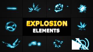 Cartoon Explosion Elements (Ae, Dr, FCPX) — Free AI-Ready Energy Blast Overlays