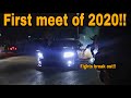 The first car meet of 2020 filled with burnouts and fights!!