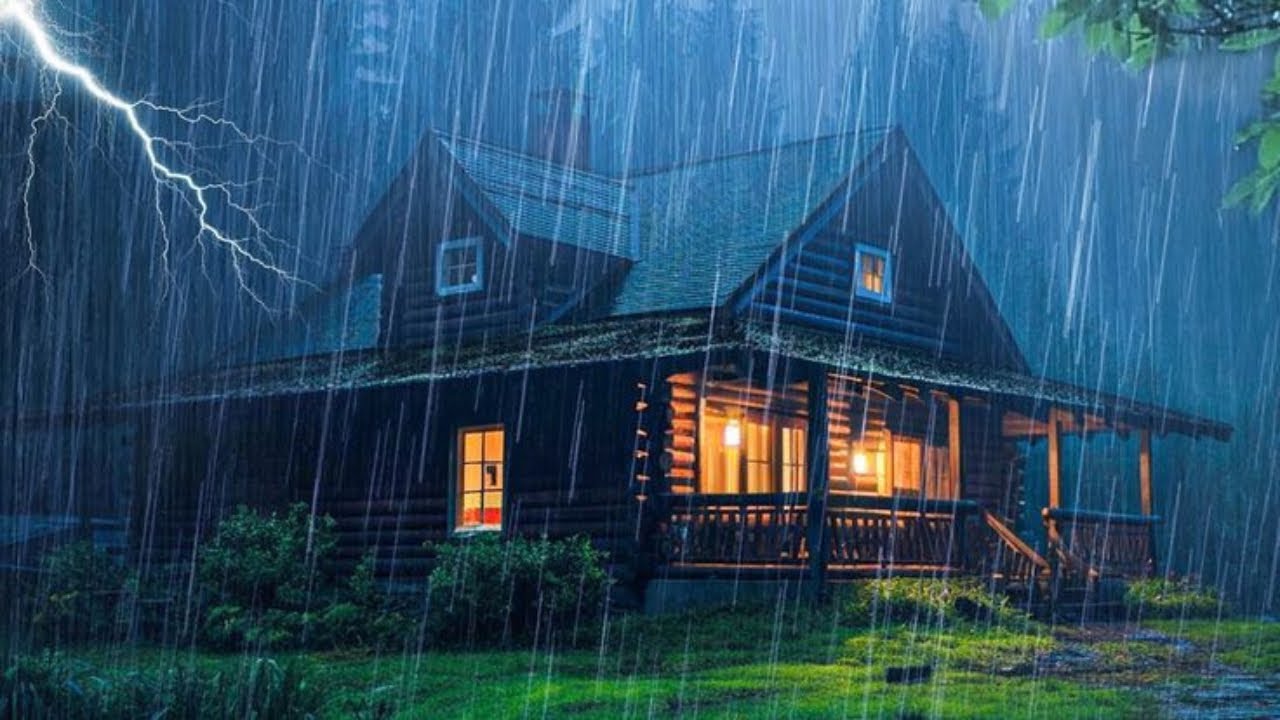 Duerme tranquilamente con el sonido de la lluvia. - YouTube