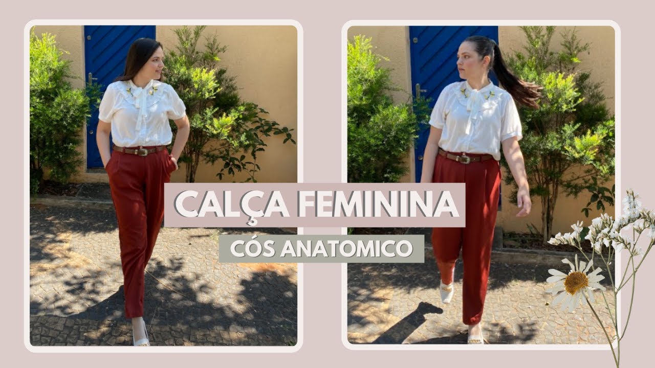 COSTURANDO CALÇA DE ALFAIATARIA FEMININA COM CÓS ANATOMICO - costura calça estilo vintage