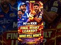 MI vs KKR  😱 Who Will Win Today? | IPL 2026 🔥 #IPL2026 #RohitSharma #mumbai #kkr #ytshorts #ipl #yt
