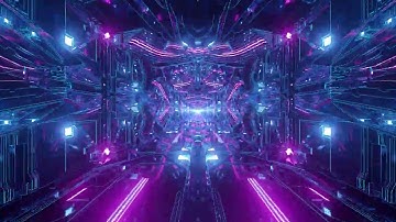4K Detailed Neon Cyber Tunnel Loop | dreamable | Animation Music Video