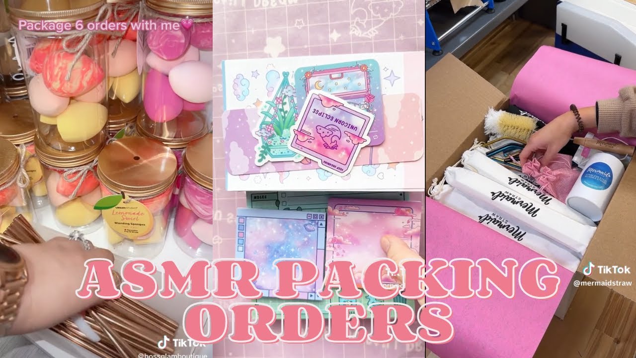 ASMR Packing Orders Tiktok Compilation YouTube