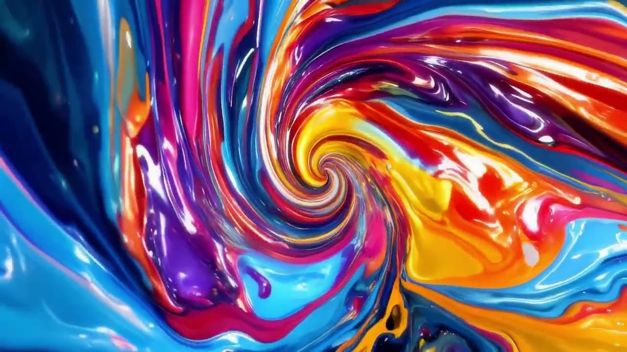 Psychedelic  Art , Colorful  VJ  Loop Wallpaper -- 1 Hour