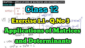 Class 12 maths Exercise 1.1 question 3, Chapter 1 , Applications of Matrices and Determinants
