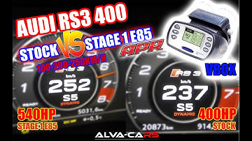 2018 Audi RS3 400 Stock VS Stage 1 E85 APR 540HP Acceleration VBOX!
