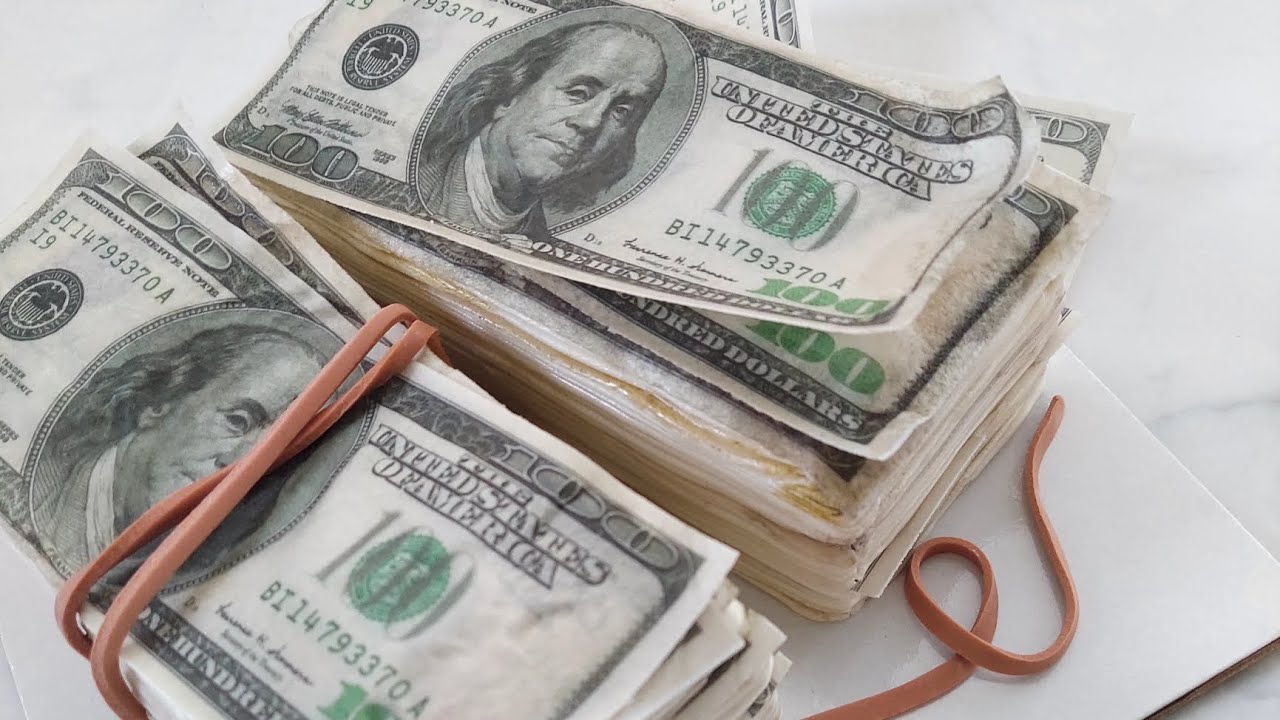 Money Cake Stack of money Edible money cake YouTube