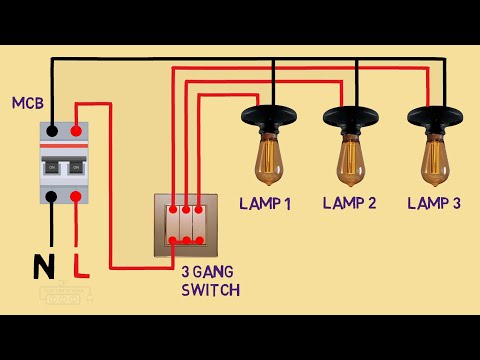 electrical house wiring 3 gang switch wiring diagram connection