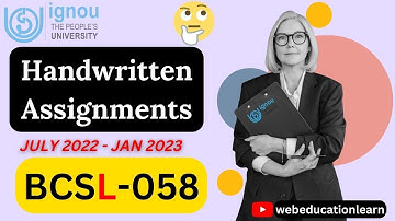 BCSL-058 | Handwritten Assignments| BCA- 5 | Ignou BCA Assignments | 2022-2023 | #ignou  #bca #free