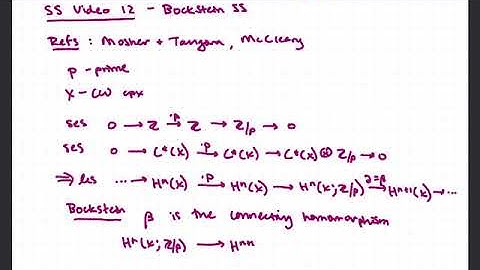 SS 12 - Bockstein spectral sequence
