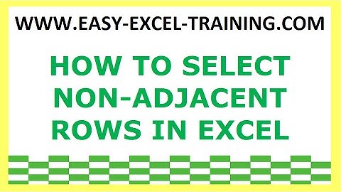 Task 9 - How to select entire non-adjacent rows in Excel - EXERCISES FOR BEGINNERS