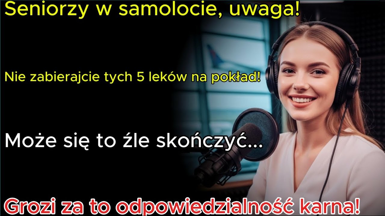 Seniorzy w samolocie, uwaga! Nie zabieraj tych 5 leków – grozi kara więzienia!