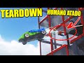 SALTANDO DEL EDIFICIO CON UN HUMANO ATADO AL COCHE - TEARDOWN CON MODS | Gameplay Español