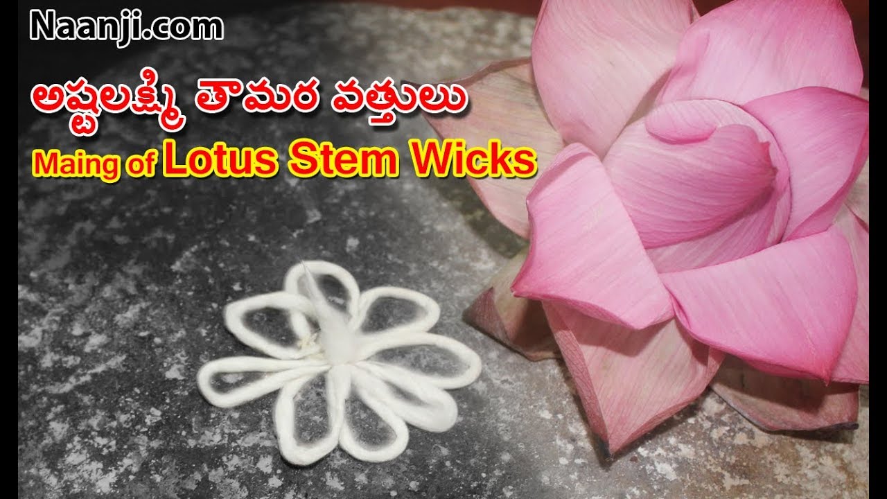 Making of Astalakshmi Tamara Vatti Lotus Stem Wicks Sravanamasam