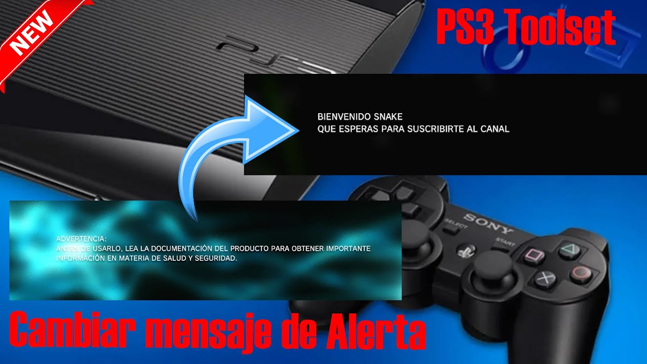 Haz único tu PS3 Modifica el mensaje de Warning con PS3 Toolset YouTube