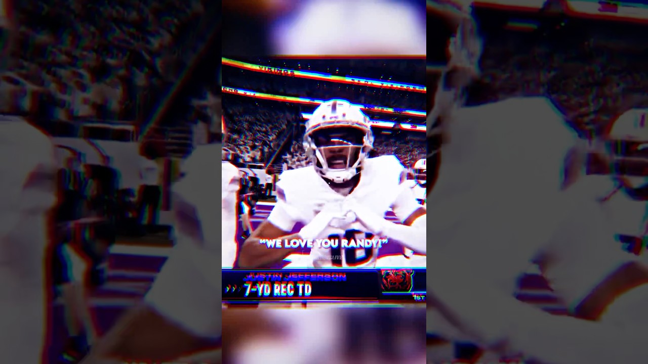 βͺJustin Jefferson scores one for Randy Moss ππ₯β¬ #shorts