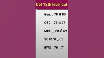 Cet 12th level cut off || Cet result 2023 || #short #shorts #ytshort #shortsfeed