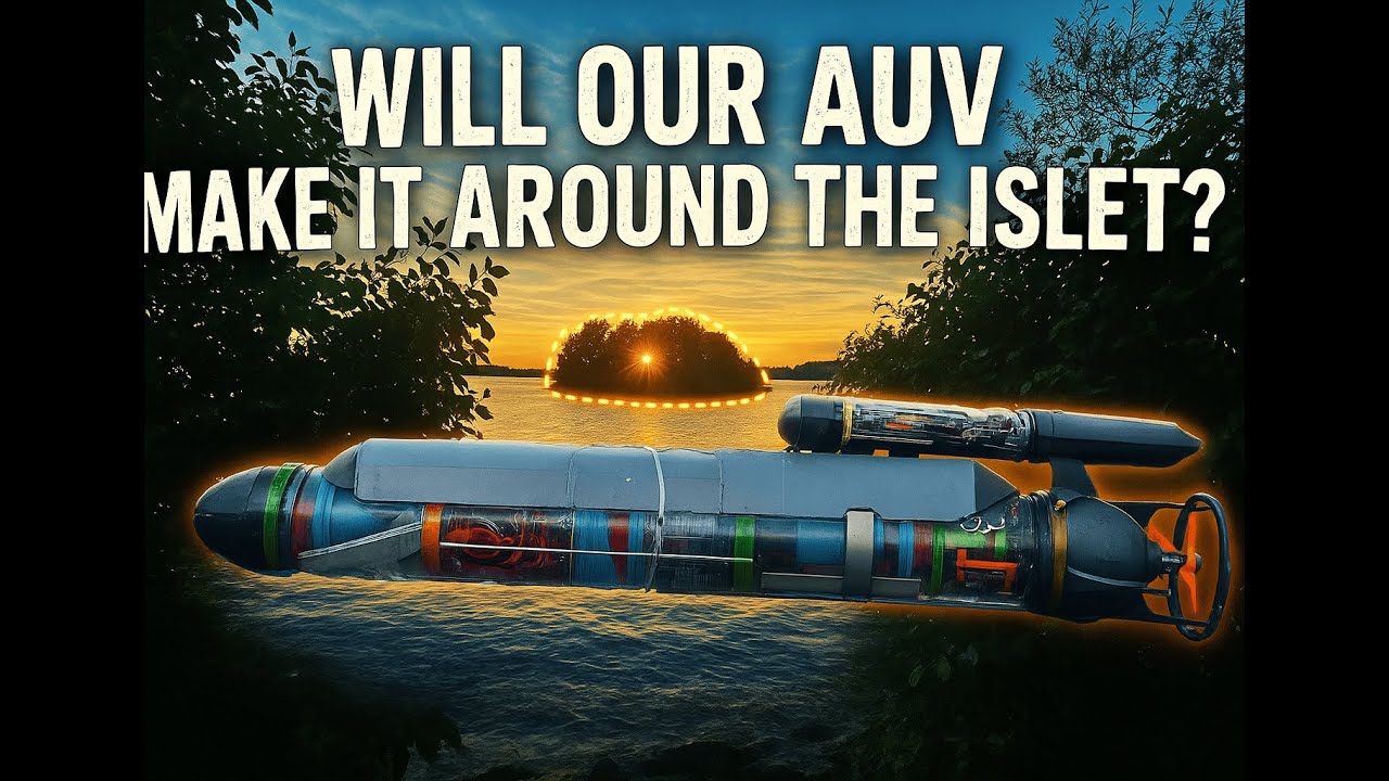 Will a homemade AUV successfully navigate around this small islet?