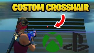how to get a custom crosshair in fortnite on xbox, playstation or any gaming console!