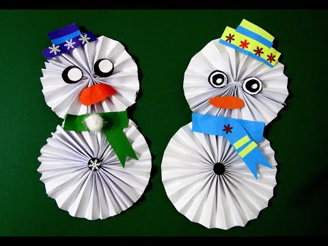 Cum să faci un om de zăpadă din hârtie/How to make a snowman out of paper