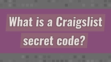 What is a Craigslist secret code?