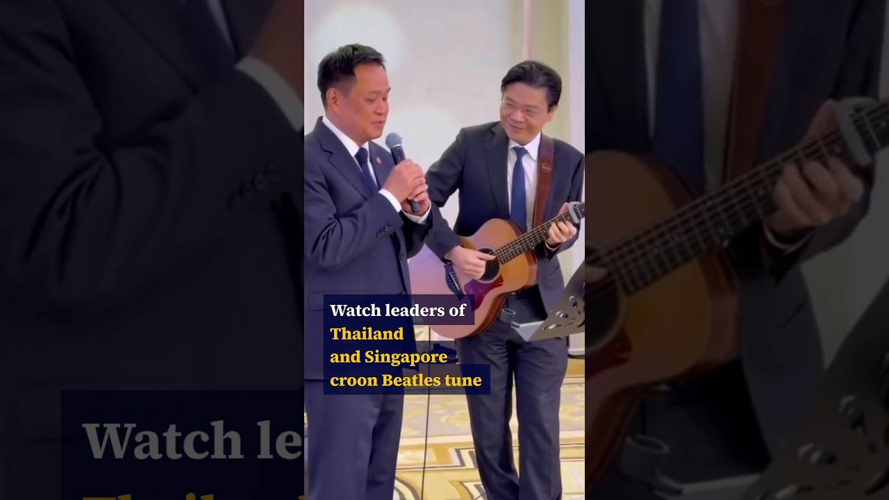 ‘Let it be’: watch leaders of Thailand and Singapore croon Beatles classic
