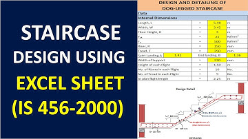 Design of Staircase with Detailing and Scheduling | Excel Sheet I Civil Engineering I IS 456:2000
