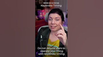 WCAG 2.1.1 & 2.1.3 - Keyboard Navigation