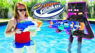 SUPER SOAKERS meets Minecraft | Full Movie Animation! (NERF)