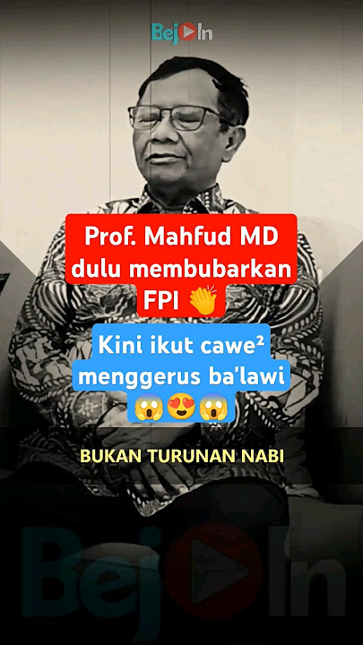 Prof Mahfud MD: Ba'alwi BUKAN turunan Nabi‼️