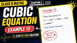 🔥 Cubic Polynomial Example 15 Solved in Easy Steps | Class 9 Maths Chapter 2 | Factor Theorem#shorts