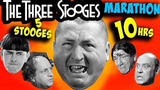 The Three Stooges Film Festival - 5 STOOGES - 10 HOURS!! Moe, Larry, Curly, Shemp and Joe!