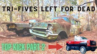 Tri-Fives and C-10s left to die. Some of these could be saved!