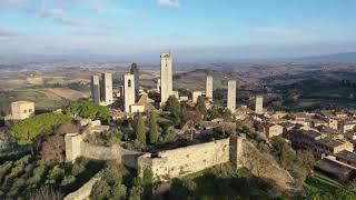 San Gimignano Evening Flight, Tuscany, Italy