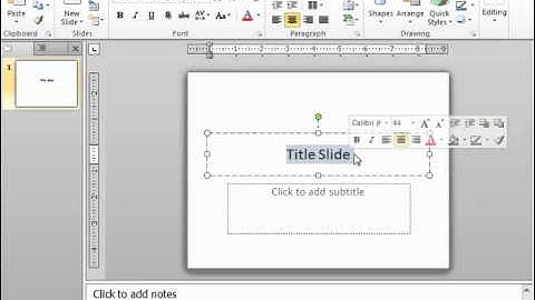 PowerPoint 2010 Tutorial The Mini Toolbar Microsoft Training Lesson 1.12