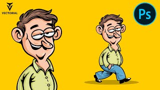 How to draw a cartoon in Adobe Photoshop - Character design screenshot 3