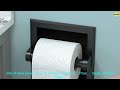 1005005804319390 Black Recessed Toilet Paper Holder Wall Mount Made of Metal, In Wall T