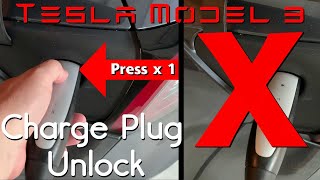 Tesla Model 3 - Charge Plug Unlock