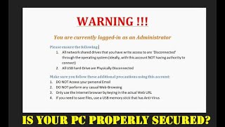Security Brief 1 – Properly Establishing Accounts