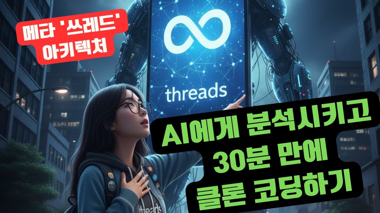 '쓰레드' 아키텍처, AI에게 분석시키고 1시간 만에 클론 코딩하기