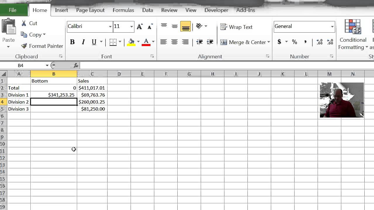 Making a Waterfall Chart in Excel 