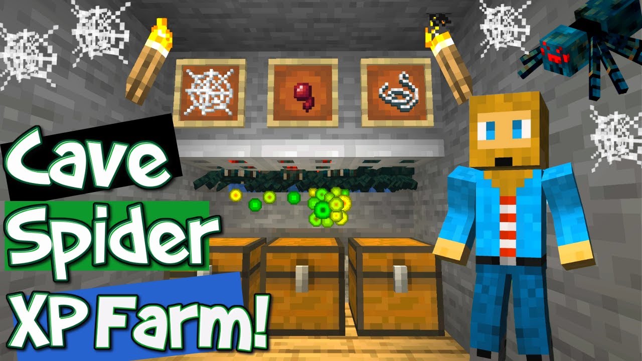 Minecraft Cave Spider XP Farm [BEST DESIGN!] Cave Spider XP Farm Tutorial