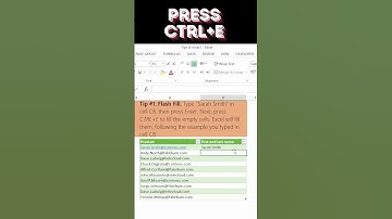 Flash Fill - Full Name -  Excel tips & Tricks