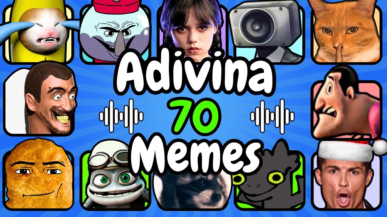 ¡Adivina 70 MEMES!😱45 MINUTOS De MEMES😀🎶Skibidi Toilet🚽Mewing🤫Pedro🦝Chipi😺COMPILACIÓN😎🎶Canción🎶