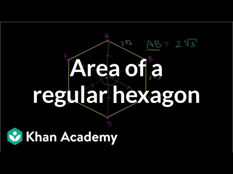 Area of a regular hexagon | Right triangles and trigonometry | Geometry | Khan Academy