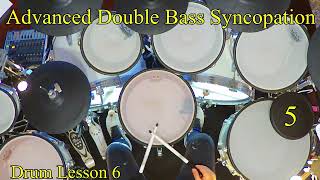 Advanced Double Bass Syncopation 6 Pattern 5