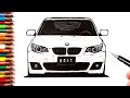 Как нарисовать машину BMW M5 E60 | Ehedov Elnur