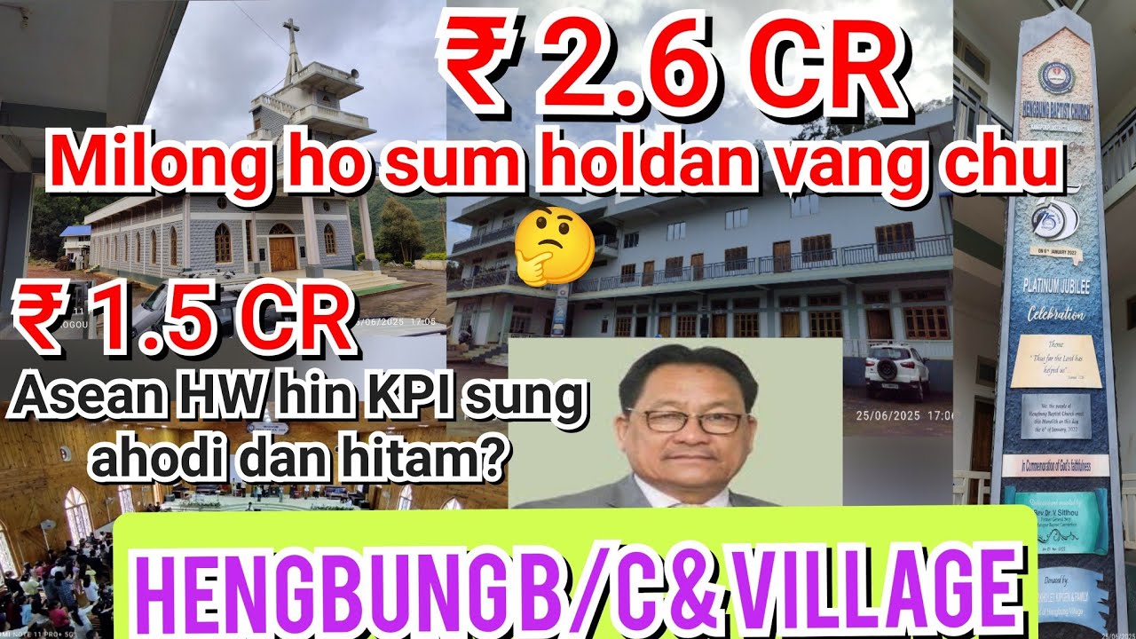 ₹ 2,6 крор Jubilee Hall ₹ 1,5 крор Houin @ Hengbung Baptist Church